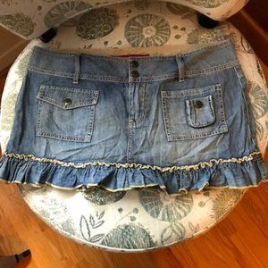 Guess Blue Denim Mini Skirt - Size 32 NWOT